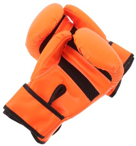 DECORNIJIA de Boxe Garçon Fille Orange Sparring Kickboxing MMA Jeunesse Mousse Intérieure Confortable et Ajustement Sécurisé