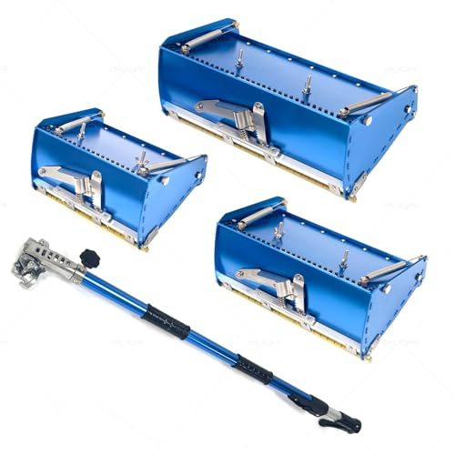 Professionell Justerbar Gipsmaskin För Platt Låda Och Putsning,8''/10''/12'' Gipsverktygssats,Med Dubbel Fjädertryckplatta För Jämn Vägg- Och Takslamapplicering Fullset