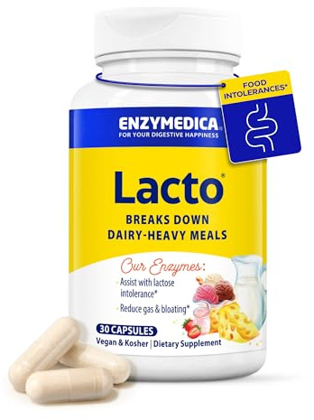 Enzymedica - Lacto, Most Advanced Dairy Digestive Enzyme Formula, 30 Capsules