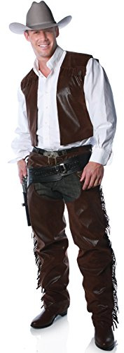 Underwraps Men's Cowboy Chaps, Brown, One Size