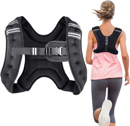 Henkelion Running Weight Vest for Men Women Kids Weights Included, Body Weight Vests for Training, Weighted Vest Workout Equipment for Workout, Jogging, Cardio, Walking - 12 lbs