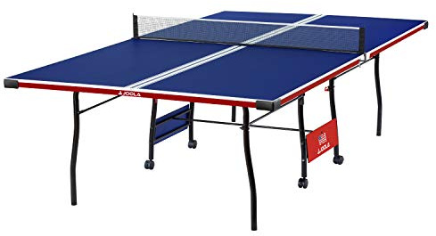 JOOLA 15mm Indoor Ping Pong Table with Quick Clamp Table Tennis Net Set - Single Player Playback Mode - Regulation Size Compact Storage Ping Pong
