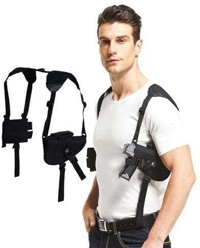 OUXWOM Gun Holster-Fits Compact to Large Handguns Concealed Carry Shoulder Holster with Magazine Pouch for Right and Left Hand Gun Accessories Holsters