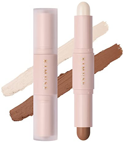 KIMUSE Contour Pen Highlighter, Concealer Contouring Pen for a Defined and Highlighting Look, Contour Stick Bronzer Face Makeup for All Skin Types, Creamy Texture
