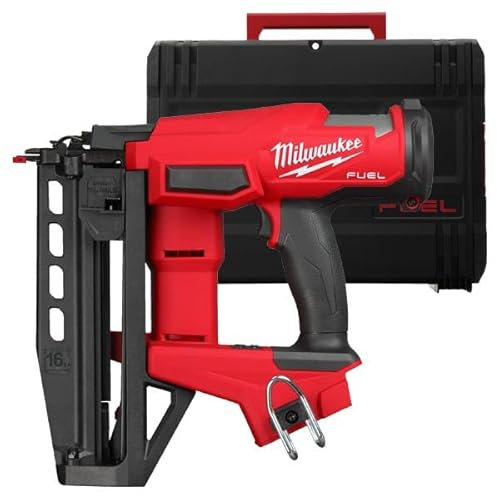 Milwaukee M18 FN16GS-0X 18V Fuel Brushless 16G Finishing Straight Nail Gun - Body & Case
