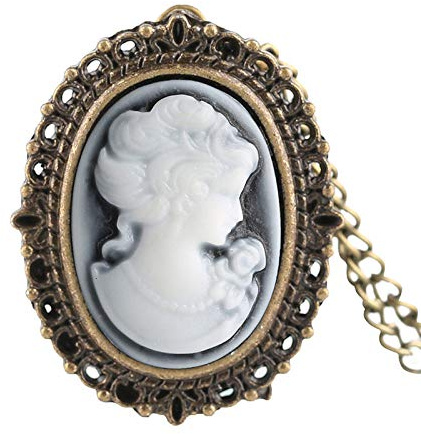 KQISANGM Reloj De Bolsillo Vintage Reloj De Bolsillo De Cuarzo Collar De Dama De Flor Bonita Para Mujeres Damas Novias Regalos Para Niñas Joyería Colgante Vintage Relojes De Cadena, Estilo 01, Cadena