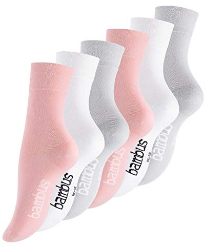 Vincent Creation Chaussettes en bambou pour femmes et hommes, Lot de 6 ou 9 paires de chaussettes en bambou douces et respirantes, Noir, Beige, Bleu marine, Mixte, 39-42