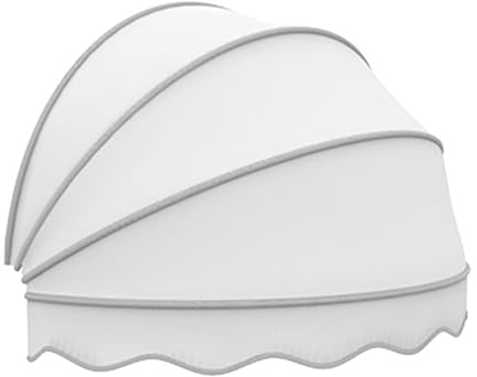 Toldo plegable con protección UV, toldo impermeable para puertas y ventanas, 68,5 cm, color blanco, estilo abanico, ideal para exteriores, patio, balcón, jardín