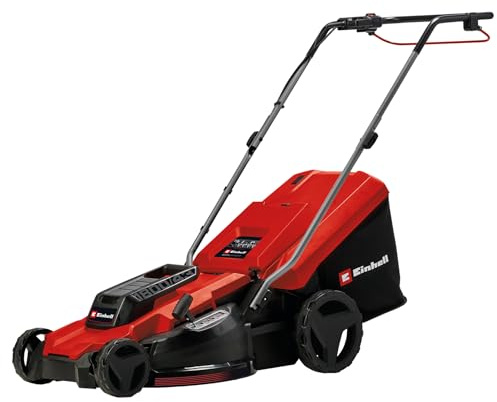 Einhell Electric Lawn Mower 1800W, 43cm Cutting Width, up to 800m², 50L Collection Basket, Central Cutting Height Adjustment with 20–65mm Cutting Height GC-EM 1800/43