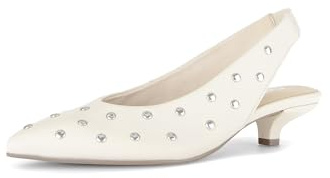 Gabor Damen Slingpumps, Frauen Pumps,einlege-Sohle,geschlossen,Holly-Jolly,Nappa-Leder,Night-Blue,Off-White,Oliv,Panna (Silber),39 EU / 6 UK