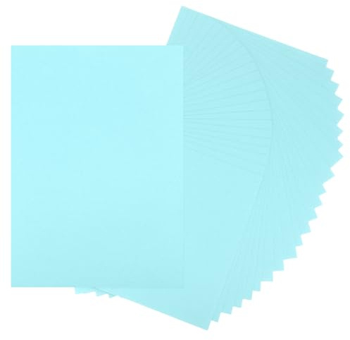 QUARKZMAN 24 Feuilles De Papier Cartonné Bleu Clair 8.5 x 11 A4 Papier Épais 250gsm/170lb Carton En Gros Pour Imprimante DIY Scrapbook Menus Cartes Invitations Et Artisanat