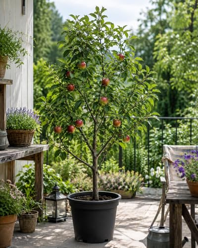 Äppelträd Malus Starking Red Delicious – rött äpple | fruktträd 100–140 cm vinterhärdigt | hållbar fruktväxt för trädgård och fruktäng | robust och lätt att rengöra