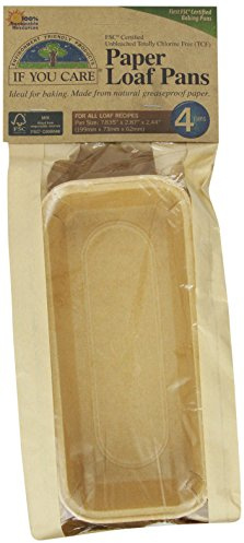 IF YOU CARE FSC Certified Paper Loaf Baking Pans, 4-count