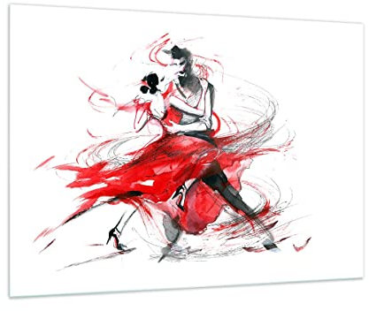 Moderne Impression sur Verre 100x70cm Image Tableau en Verre Decoration Murale Danse action activité adulte Grand Tableaux Decoratifs Muraux Chambre Horizontal Deco Cadre Salon Art GAA100x70-3052