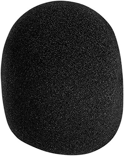 On Stage ASWS58B Foam Ball-Type Mic Windscreen, Black