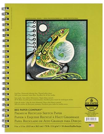 Bee Paper - 9x 12 Premium Recycled Sketching Paper Pad, 50 Sheets