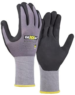 texxor 144 Paar Handschuhe Montagehandschuhe Black Touch 144 x grau/schwarz 10