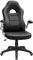 SONGMICS Bürostuhl Chefsessel Drehstuhl Computerstuhl Höhenverstellung office Stuhl Polsterung wegklappbare Armlehne, OBG28B, Schwarz