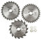 AB Tools 3pc 150mm TCT Circular Saw Blades 16/24/30 TPI & Adapter Rings Reducer TE866
