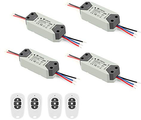 eMylo Smart Wireless RF Motor Controller Switch relè RF 220V Motore interruttore di controllo remoto per porta scorrevole/tenda elettrica/pompa acqua Motore di controllo in avanti/retromarcia 4 pezzi