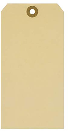 500 Manila-Etiketten Kartonetiketten einzeln ohne Faden beige-braun | PB-Onlinehandel (160x80mm)