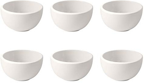 Villeroy & Boch - Taza de café NewMoon sin asa, 6 piezas, taza de diseño moderno para disfrutar especial del café, porcelana premium, apta para lavavajillas, color blanco, porcelana