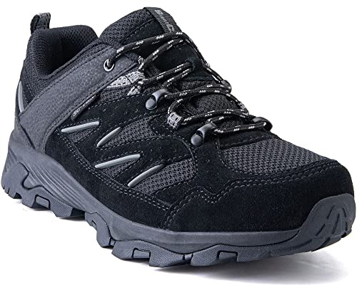 SILENTCARE Walking Shoes Mens Waterproof Low Rise (Black UK 9)