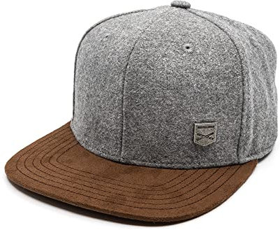Hand und Feuer Snapback Cap Casual Business Hellgrau Filz XL