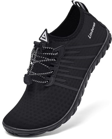 Limberun Swim Shoes - Comfortable & Protected for Women & Men, Beach & Pool Use - Black, 8.5W/7.5M