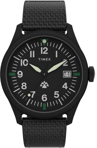Timex Herren Analog Quarz Armbanduhr mit einem Stoffband Traprock