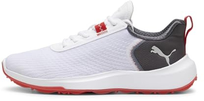 Puma Men Fusion Crush Sport Golf Shoe, Puma White-Dark Coal, 43 EU