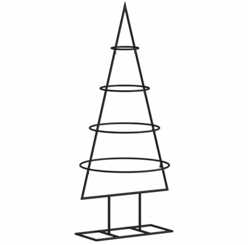 vidaXL Arbre de Noël en métal pour décoration Noir 60 cm, Arbre de Noël en métal, Support de Sapin de Noël en métal, décoration de Sapin de Noël en métal