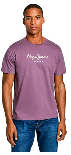 PEPE JEANS T-Shirt da Uomo Eggo N, Viola Melanzana, S, Viola (Melanzana Viola), S