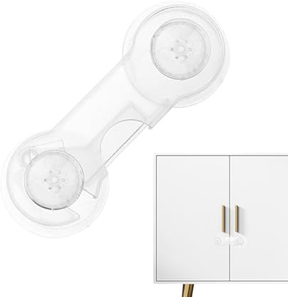 Cerraduras seguras para cajones, cerradura de seguridad transparente para puerta de gabinete, pestillo de seguridad a prueba de niños, multiusos, sin perforación, cerradura para niños para gabinete y