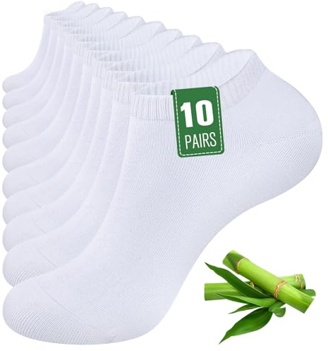 SockWaddles 10/20 Pairs Bamboo Trainer Socks for Mens Womens and Ladies, Low Cut Ankle Seamless Socks, Moisture-Wicking Short Athletic Socks for Sports, Running, Gym, Casual
