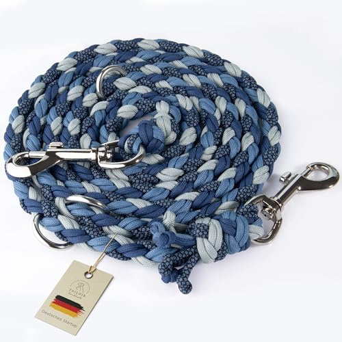 Tailoir Laisse Chien 2m - Longe pour Chien, Laisses pour Chiens, Dog Leash | Corde Solide pour Petit et Gros Chiens, Grande Longe Dressage et Promenade, Modèle Réglable Multiposition, Accessoires Bleu