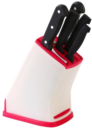 Portacuchillos: utensilios que ahorran espacio con orificios de drenaje, soporte de almacenamiento multifuncional | Organizador de herramientas de corte compacto, bloque de encimera para cocineros