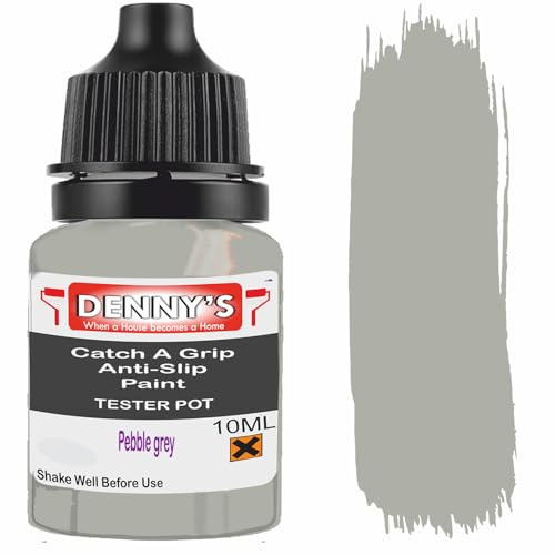Catch A Grip Anti Slip Floor Paint – Non Slip Coating for Steps, Railings & Garages – 170 Colours, High Adhesion, Quick Dry, Multiple Sizes (Pebble grey, 10ml Tester Pot)
