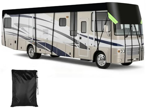 EXLECO Cubierta para caravana, 7,5 x 3 m, para caravana, impermeable, resistente al sol, resistente a la intemperie, para caravana, para caravana, lona para techo, tela Oxford 210D, cubierta de techo