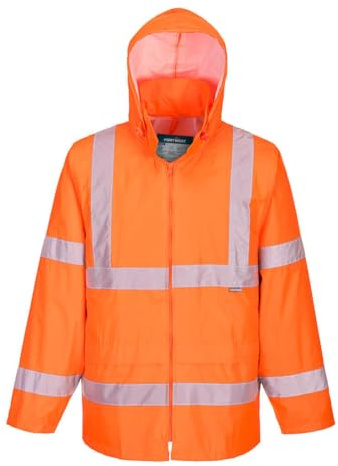 Portwest H440 Veste De Pluie Hi-Vis Imperméable Légère Pour Hommes Orange, XXL