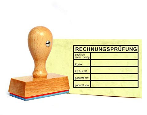 Stempel Rechnungsprüfung 02 - Tabelle sachlich rechnerisch richtig Konto - 60 x 40 mm