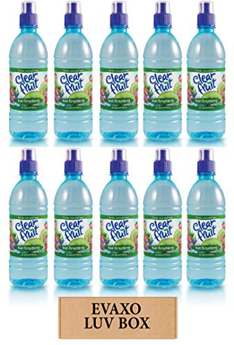 LUV BOX - Clear Fruit Kiwi Strawberry Water Sport 16.9 Oz Bottles,Pack of 10,by evaxo