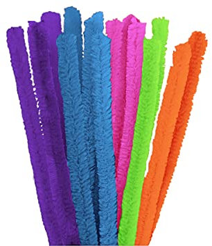 INNSPIRO Pfeifenreiniger, Chenille-Mix, 15 mm x 50 cm, 6 Farben, 10 Stück, ideal für Bastelarbeiten mit Kindern, Dekorationen und kreative Aktivitäten