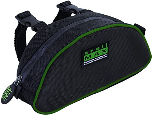 TrailMax 500 Series Satteltasche für Pferde, Satteltasche für Western- und Ausdauersättel, Handy-Horntasche, Trail-Riding Handytasche, grüne Paspeltasche