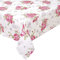 Tischdecke Stofftischdecke aus 100% Baumwolle mit Paspelband Oval 140 x 190 cm Alexandria rosa Gartentischdecke Wasserabweisend