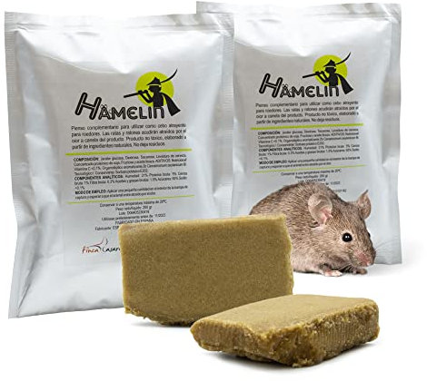 FINCA CASAREJO Atrayente de Ratones y Ratas | Pack 2 uds de Hamelin 200g | Producto Natural para el Control de Plagas | Irresistible Olor y Sabor para Atraer a los Roedores y Atraparlos Vivos