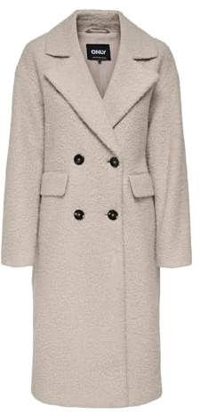 ONLY Damen ONLVALERIA PIPER COAT CC OTW Mantel 15293695,Pumice Stone,L