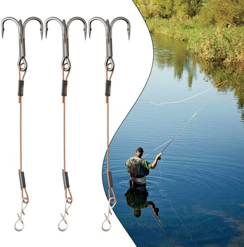 Hechtbarsch Angeln Stinger, Edelstahlhaken, 3 Stück Drillingshaken (5,5 cm)