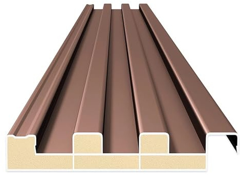 Elitix Roofing Corrugated Panels Double Aluminum, Greenhouse Cladding Roof Deck for Chicken Coop, Shade Pergola Ceiling Cover/Garages Windproof Board(Brown,L 11m(36ft))