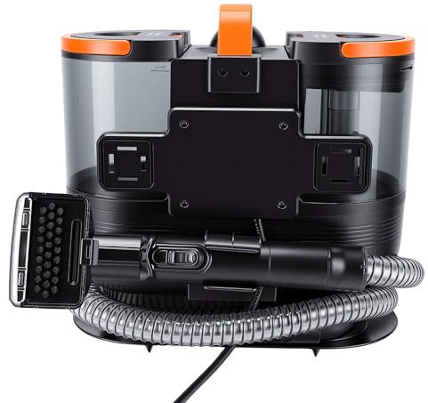 Fockety Macchina Lavamoquette, Potente Aspirapolvere Portatile 1700W 16Kpa con Vapore e Tre modalità di Pulizia, Smacchiatore per Tappezzeria, Divano, Animali Domestici